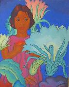 Arman Manookian Polynesian Girl oil on canvas